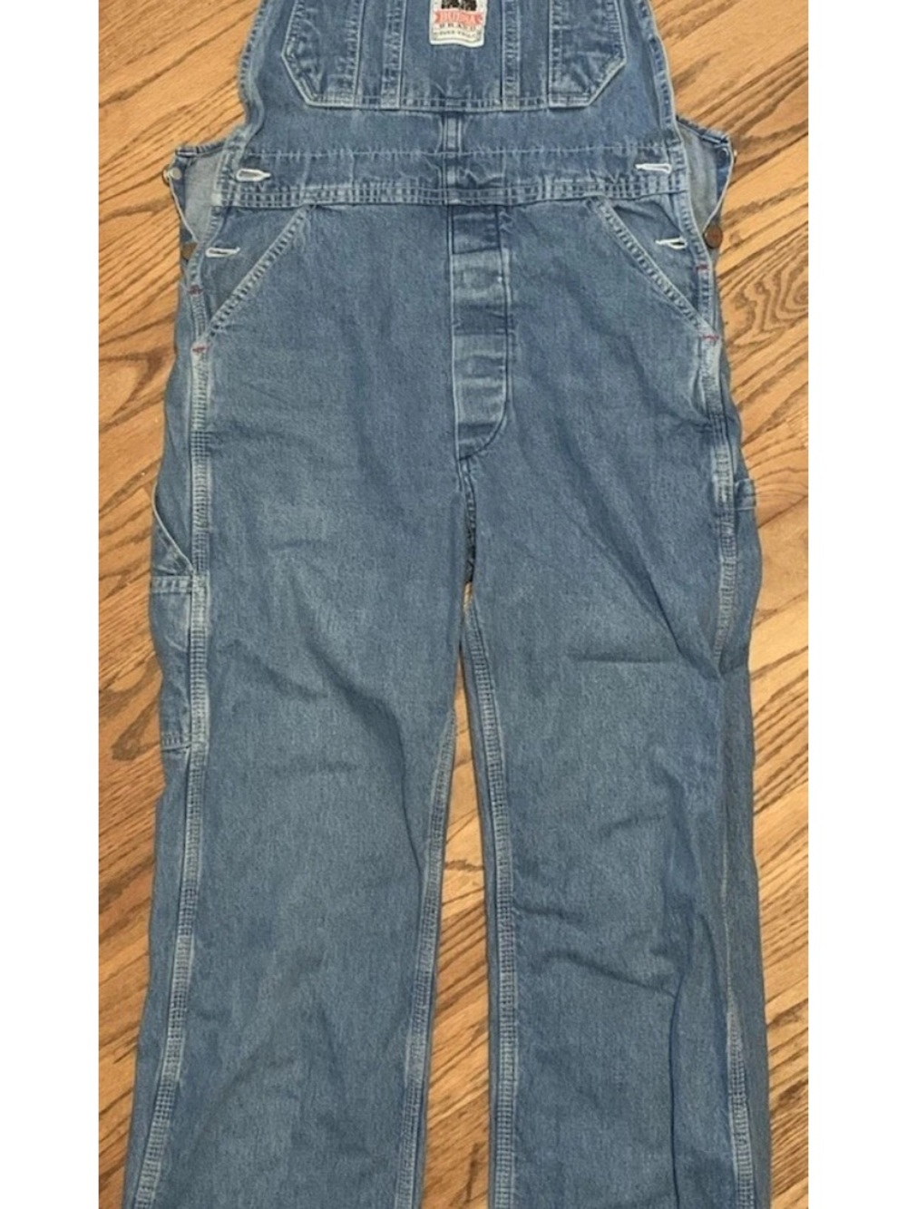 Vintage Bubba Brand Extra High Grade Denim Bib Overalls Dark Wash Workwear Sz S